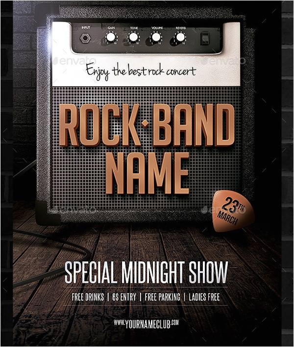 Band Flyers Templates Free 25 Band Flyer Templates Ms Word Publisher Apple Pages