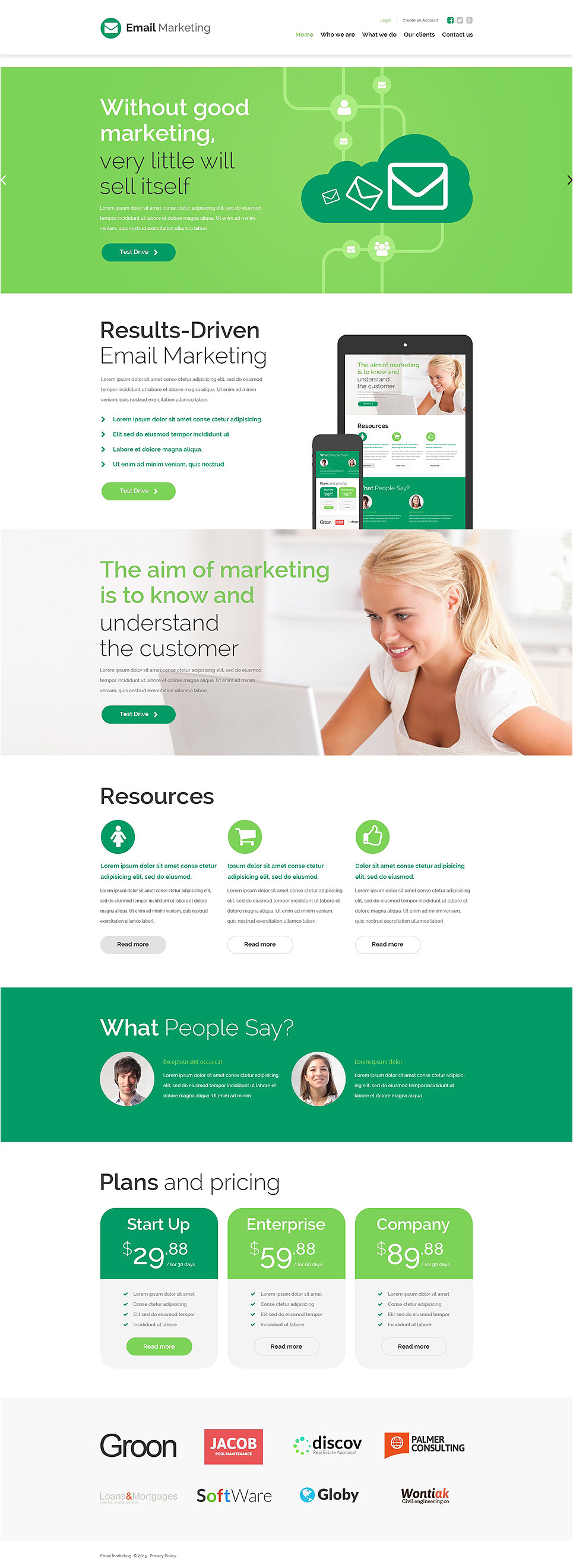 Best Free HTML Email Marketing Templates Marketing Agency Website Template