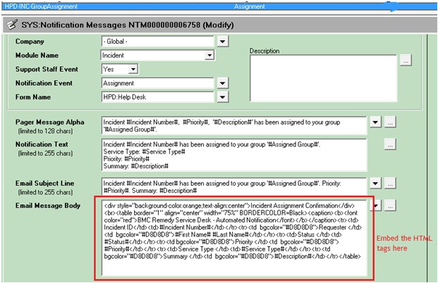 Bmc Remedy Email Templates Sending HTML Email Notifications From Remedy Bmc Communities