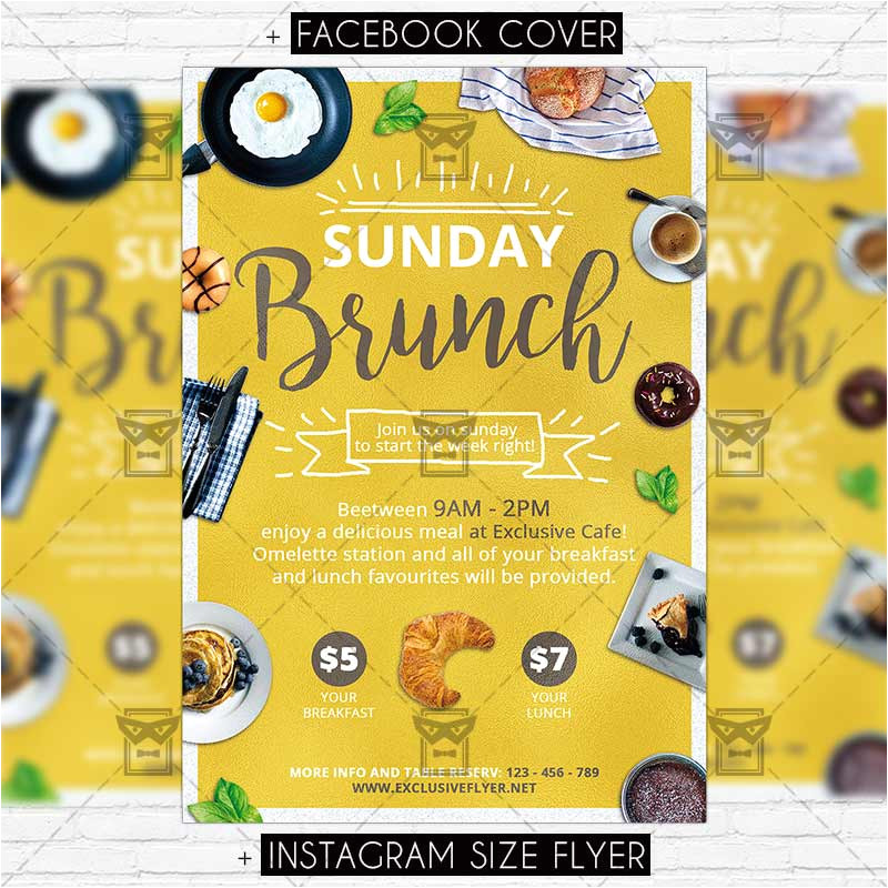 Brunch Flyer Template Free Sunday Brunch Premium Psd Flyer Template Exclsiveflyer