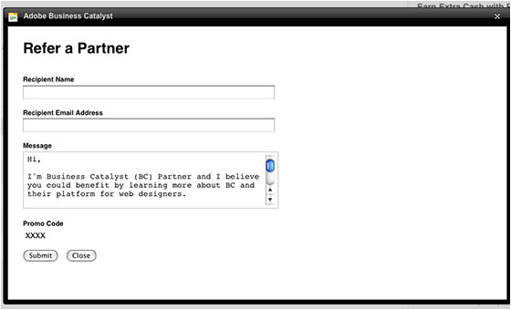 referring resellers designers business catalyst