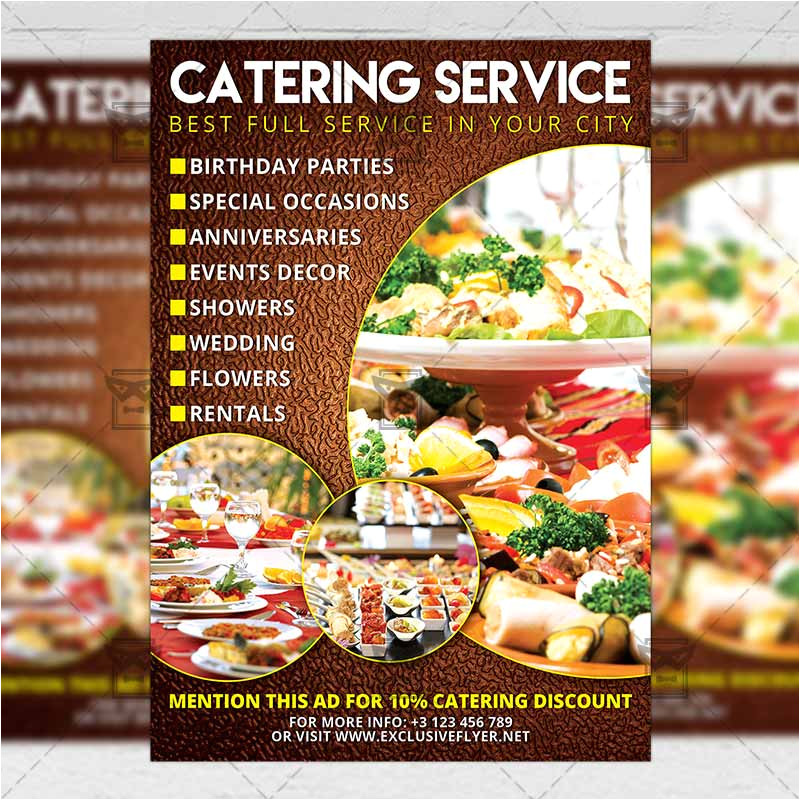 Catering Flyers Templates Free Catering Food A5 Flyer Template Exclsiveflyer Free