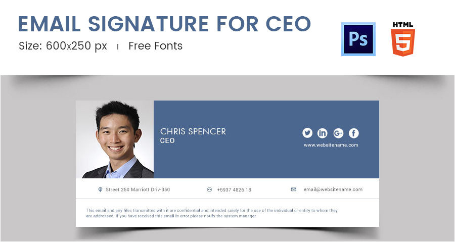 Ceo Email Template 96 Responsive Email Signatures Free Premium Templates