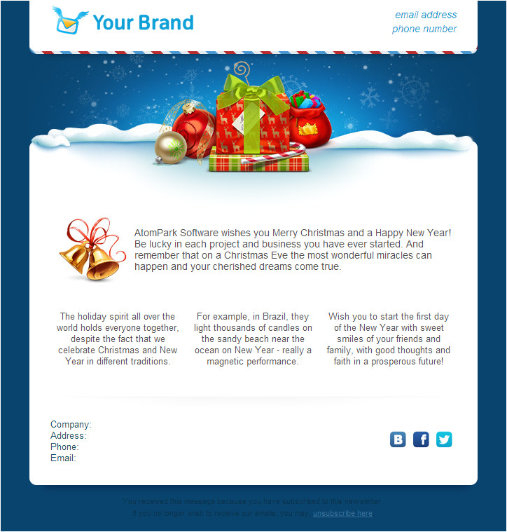 Xmas Email Template Outlook Free Printable Templates