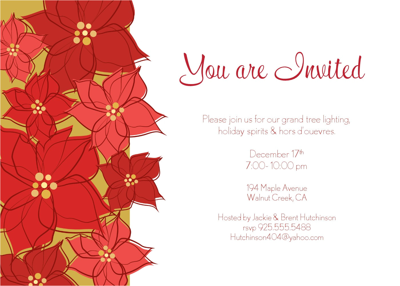 Christmas Holiday Party Email Invitation Template for Outlook Christmas Invitations for Outlook Party Invitations Ideas