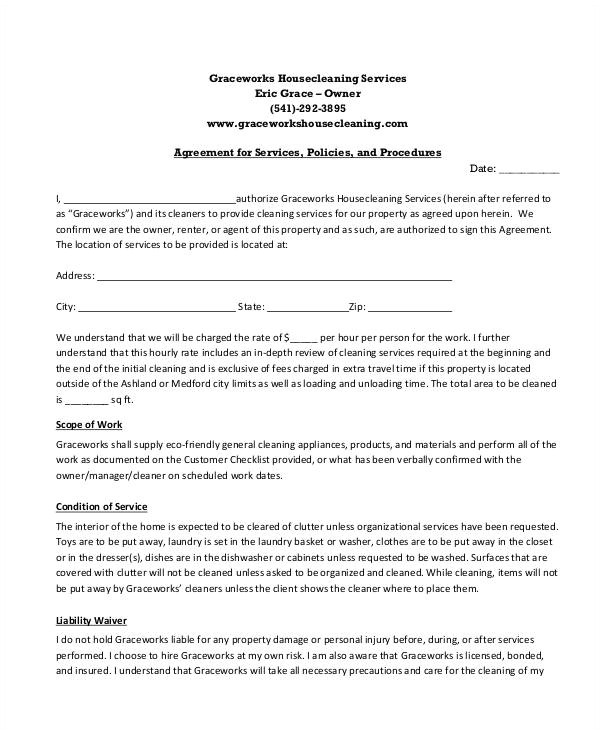 Cleaning Service Contract Template Pdf 13 Sample Cleaning Service Contract Template Pages