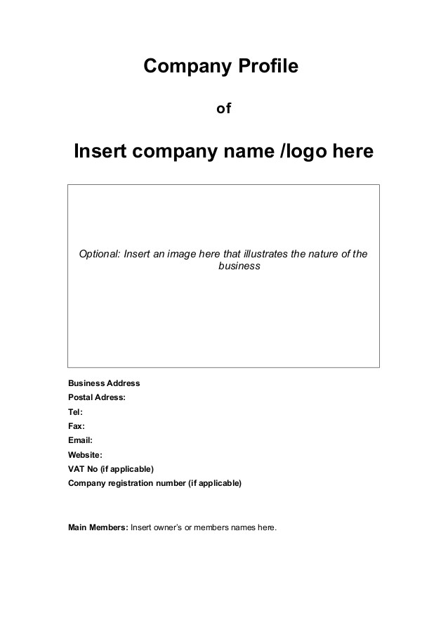 Company Profile Email Template Company Profile Template