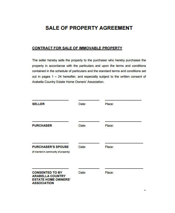 Contract for Sale Of Property Template 22 Sales Contract Templates Word Pages Free