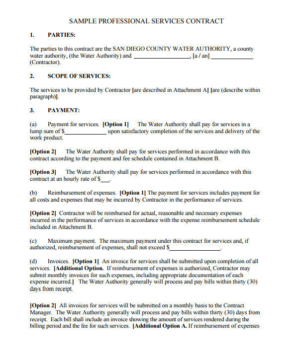 Contract for Services Template Free Download 16 Service Contract Templates Word Pages Google Docs