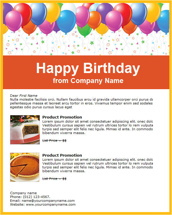Corporate Birthday Email Template 9 Happy Birthday Email Templates HTML Psd Free