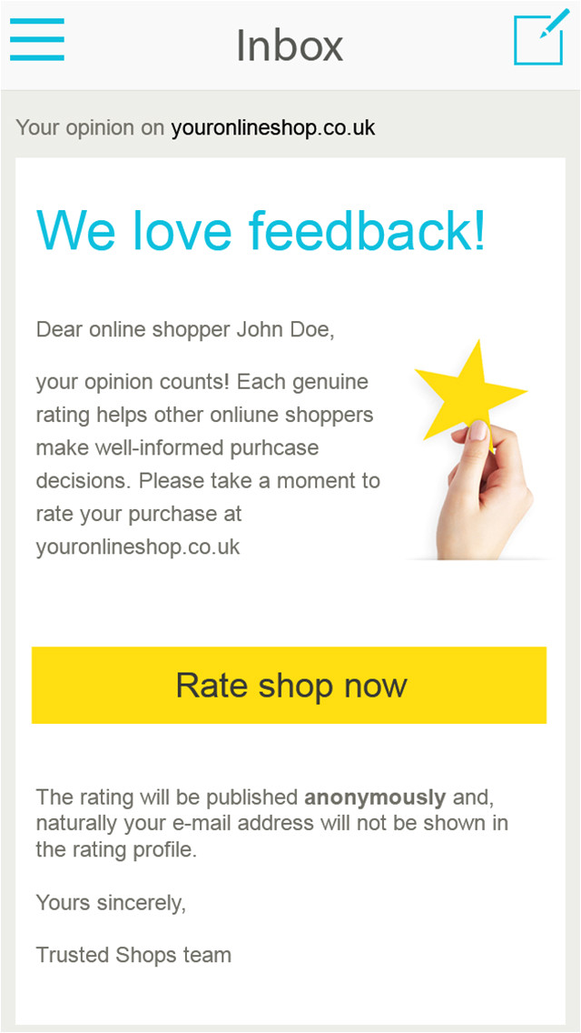 Customer Review Email Template Features for Better Customer Reviews Trusted Shops