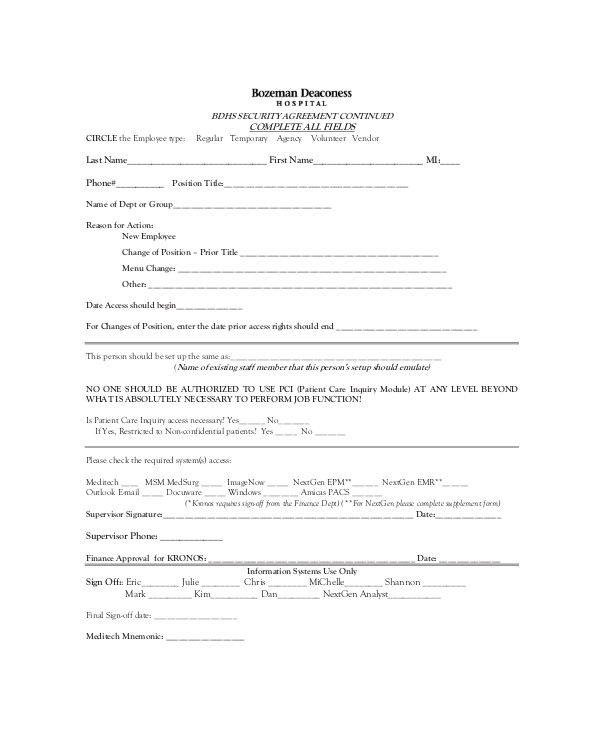 Doctor Patient Contract Template 10 Patient Confidentiality Agreement Templates Free