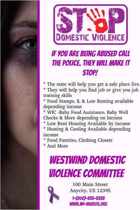 Domestic Violence Flyer Templates Domestic Violence Template Postermywall