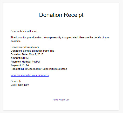 Donation Thank You Email Template How to Create Dramatic Donation Email Receipts Givewp