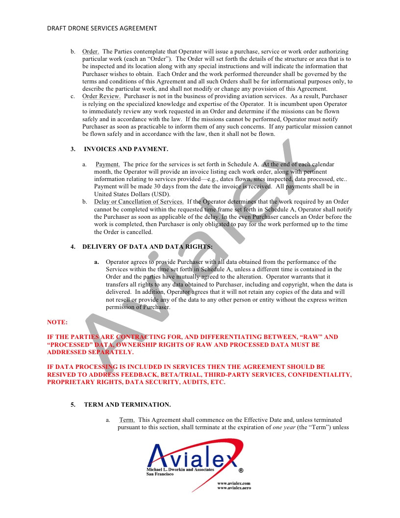 Drone Contract Template Post Avialex Law Group