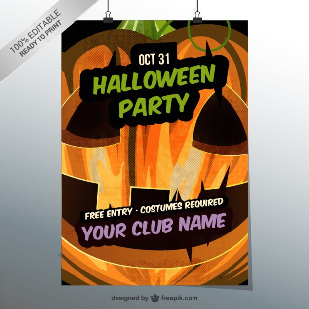 Editable Flyer Templates Online Free Editable Halloween Party Flyer Template Vector Free Download