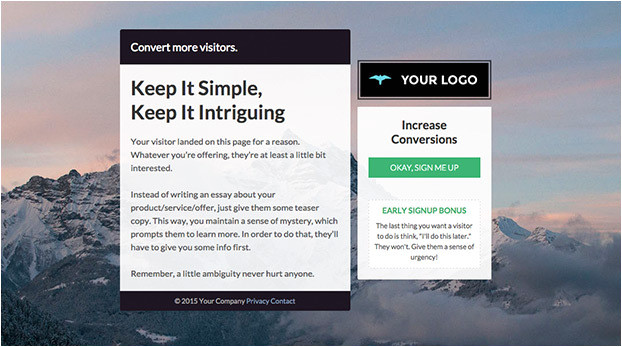 Email Capture Page Template the Ultimate List Of Free Landing Page Templates From