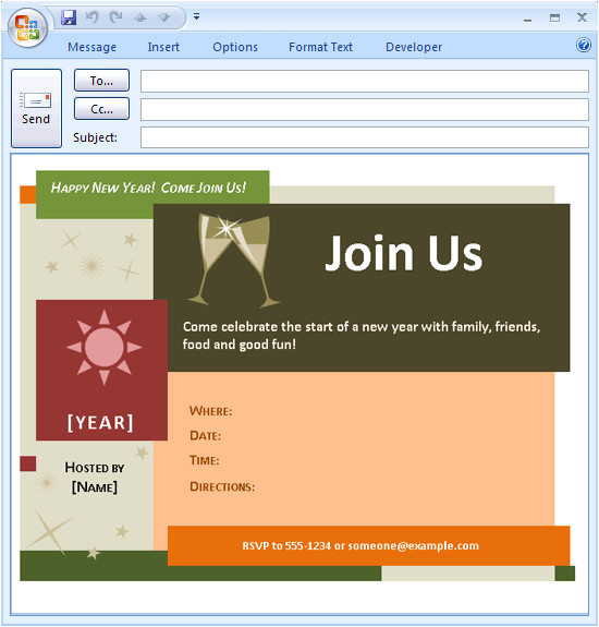 Email Invitation Templates for Outlook Download Free Printable Invitations Of E Mail Message New