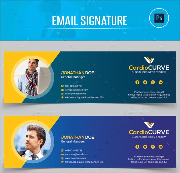 Email Signature Templates Psd Free Download 29 Sample Email Signatures Psd Vector Eps
