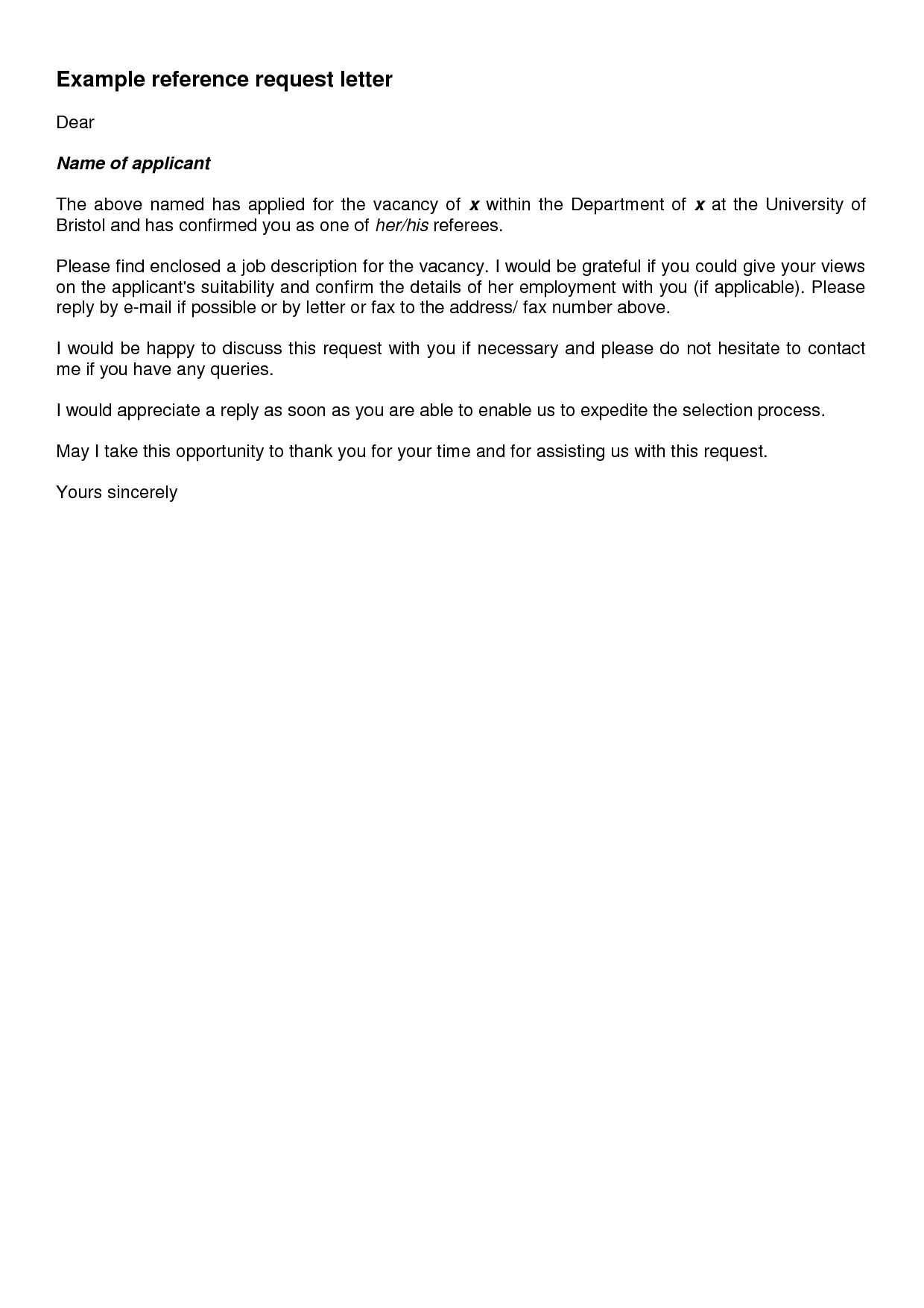  Email Template Asking For Letter Of Recommendation Request Letter Of 