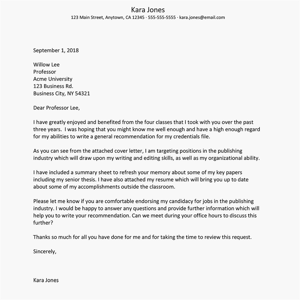  Email Template Asking For Reference How To Ask A Professor For A Letter 