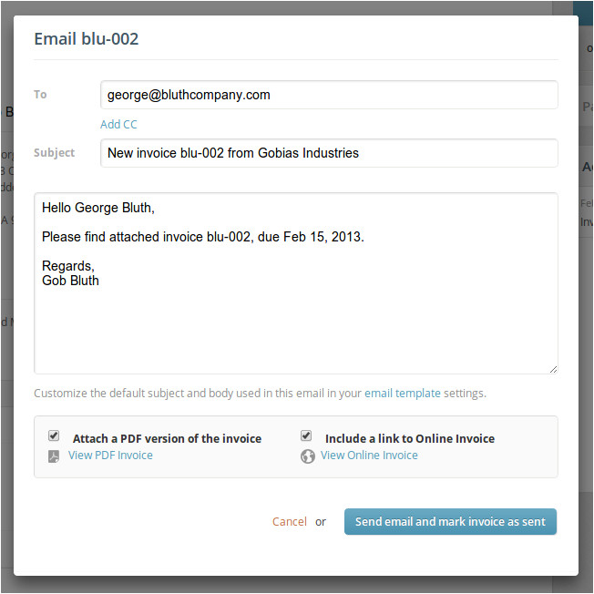 Email Template for Sending Invoice Sending An Invoice Paydirt Invoicing