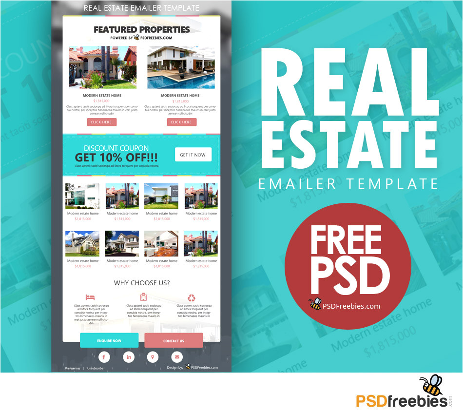 real estate e mailer template psd