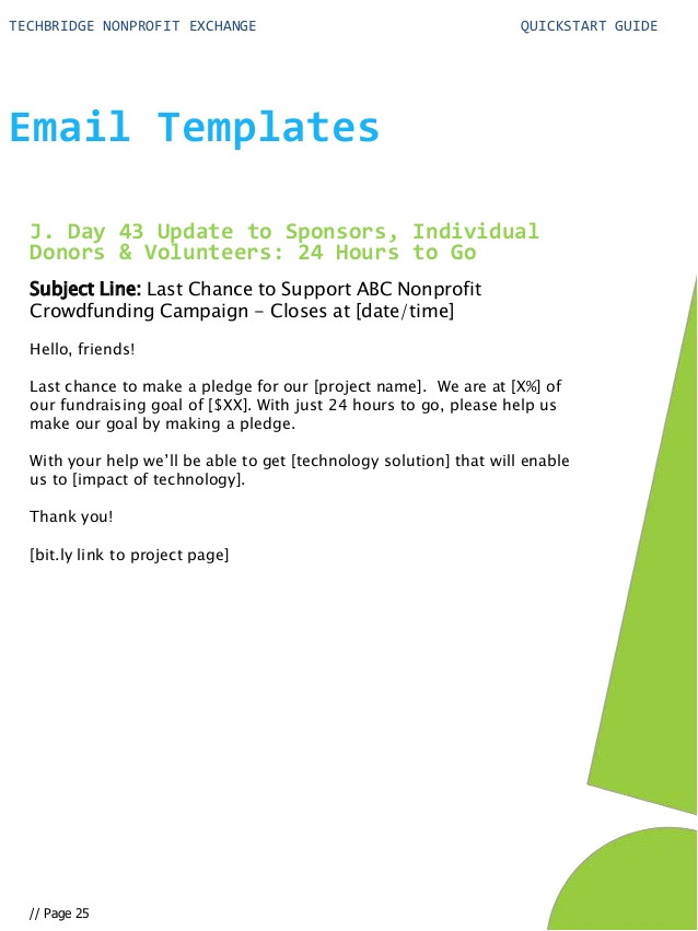 Exchange Email Templates Quick Start Guide for Your Nonprofit Technology