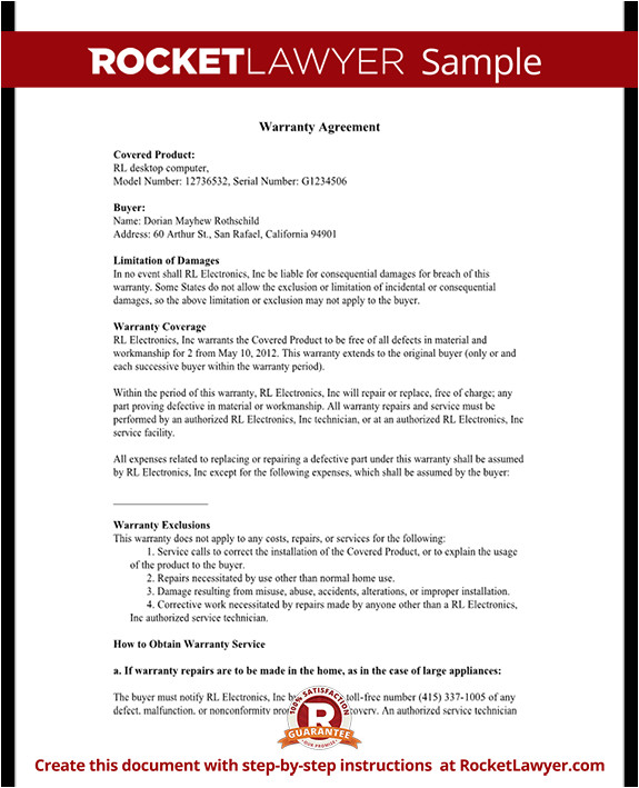 Extended Warranty Contract Template Warranty Agreement Template Warranty Agreement with Sample