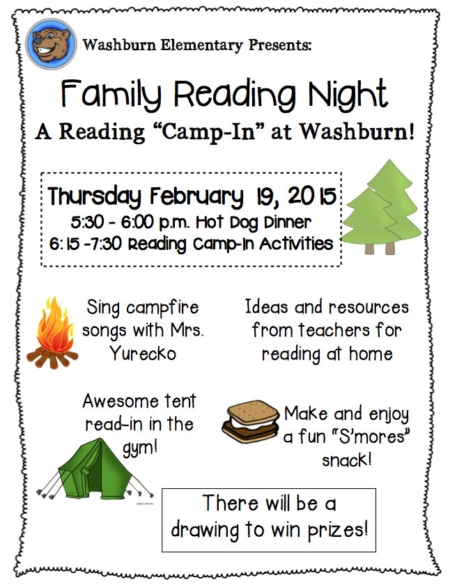 Family Reading Night Flyer Template Family Reading Night Rmersch