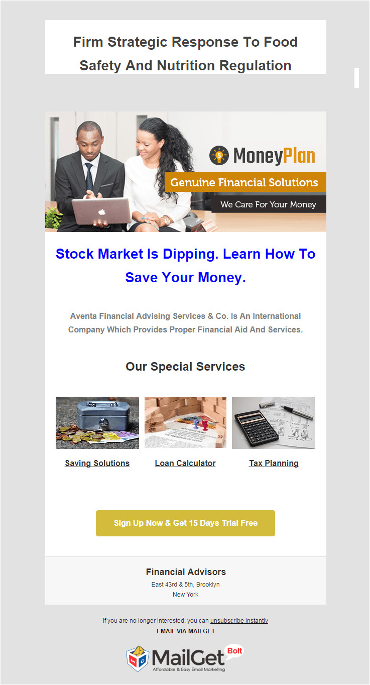 Financial Advisor Email Template 5 Best Financial Advisors Email Templates for Banking