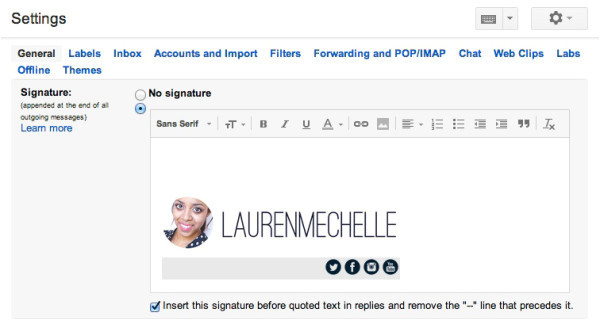 creating an email signature in dreamweaver