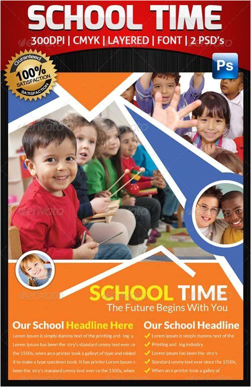 Free Educational Flyer Templates Graphicriver Junior School Education ...