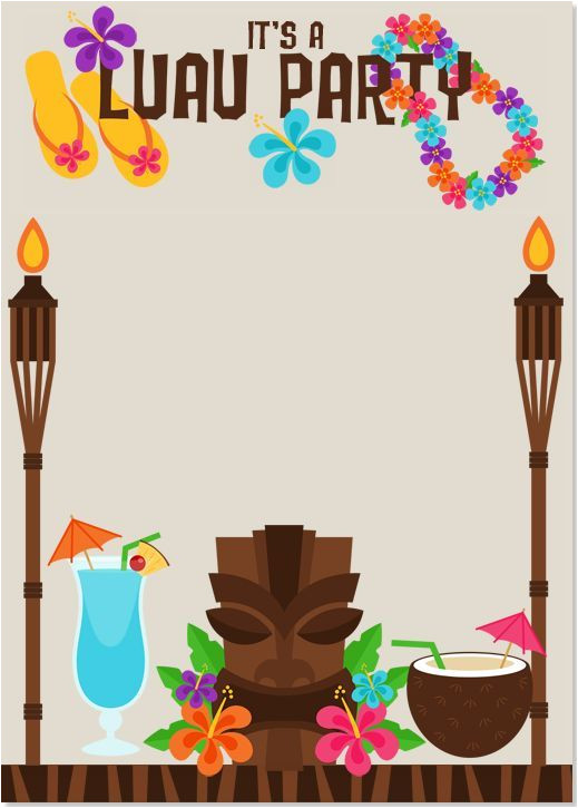 Free Hawaiian Luau Flyer Template Image Result for Luau Invitations Templates Free