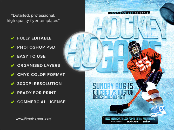 Free Hockey Flyer Template Ice Hockey Flyer Template Flyerheroes