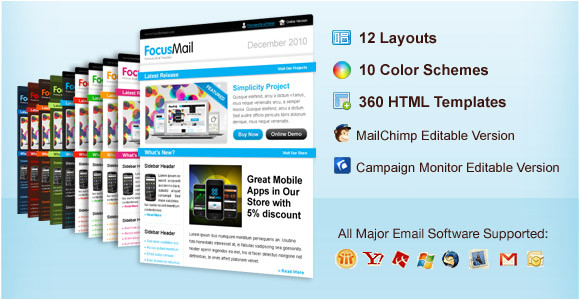 Free HTML Email Templates Mailchimp Focusmail Premium Email Template Mailchimp and