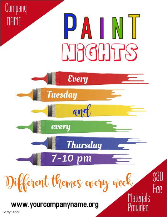 Free Paint Night Flyer Template Paint Night Flyer Template Postermywall