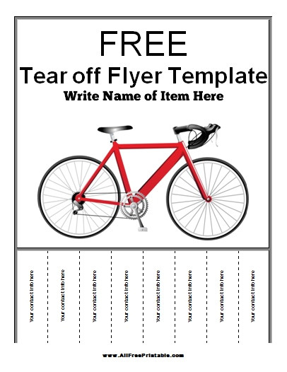 Free Printable Tear Off Flyer Templates Tear Off Flyer Template Free Printable