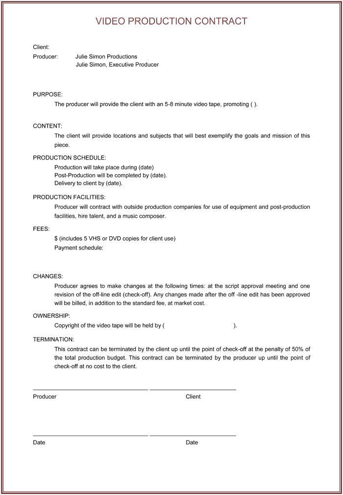 Film Editor Contract Template