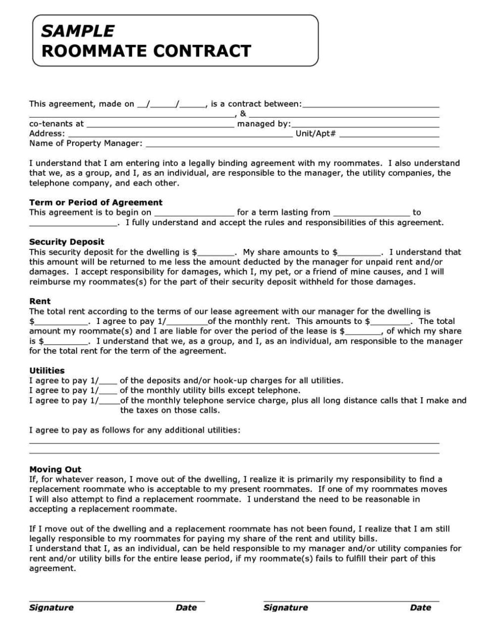 Funny Contracts Template Funny Contracts Template Sampletemplatess Sampletemplatess