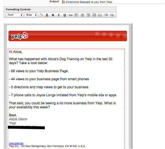 Fyi Email Template B2b Email Marketing Tips From Tripling Yelp S Response Rate