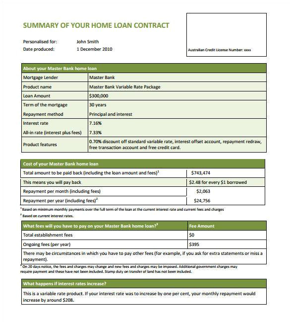 Home Loan Contract Template 27 Loan Contract Templates Word Google Docs Apple