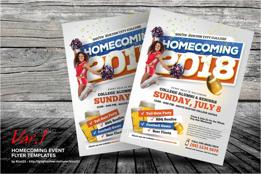 Homecoming Flyer Template Homecoming event Flyer Templates by Kinzi21 Graphicriver