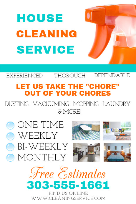 Housekeeping Flyers Templates House Cleaning Service Template Postermywall