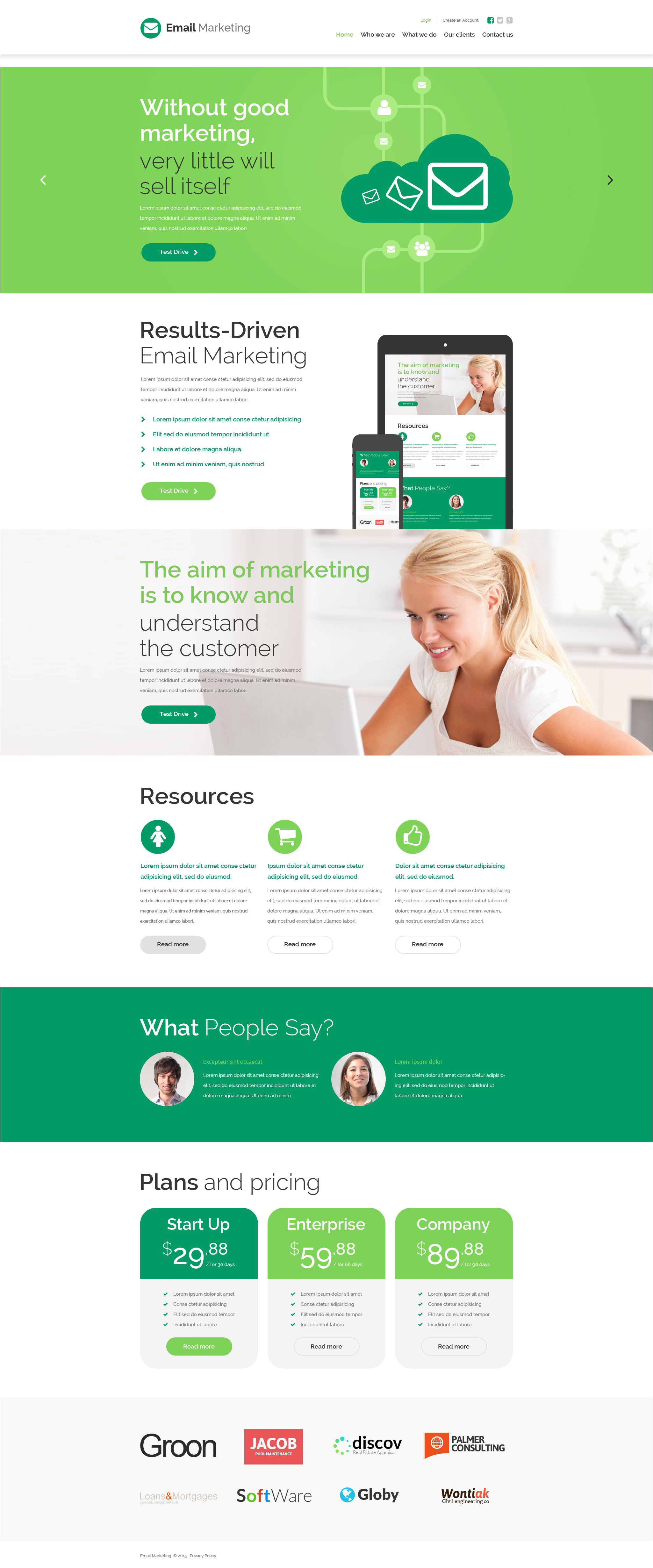 How to Create An Email Marketing Template Marketing Agency Website Template
