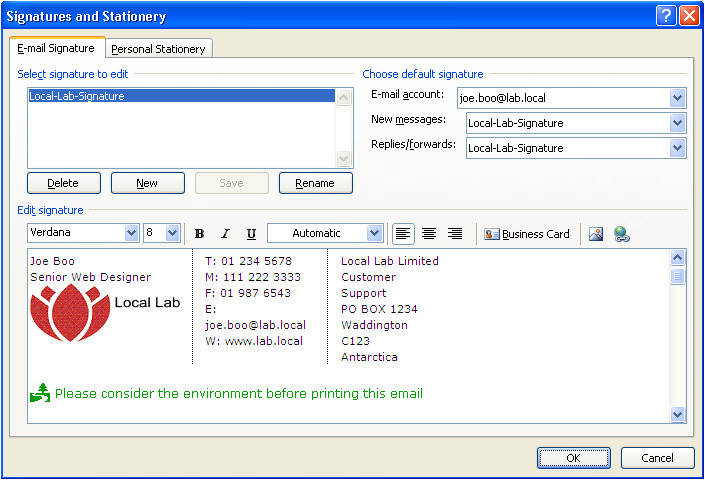 How To Create An Email Signature Template In Outlook 2010