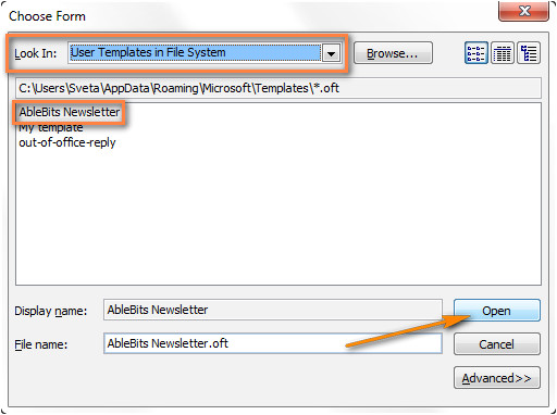 How to Open An Email Template In Outlook Create Email Templates In Outlook 2016 2013 for New