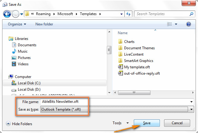 How to Save Email Template Create Email Templates In Outlook 2010 2013 for New