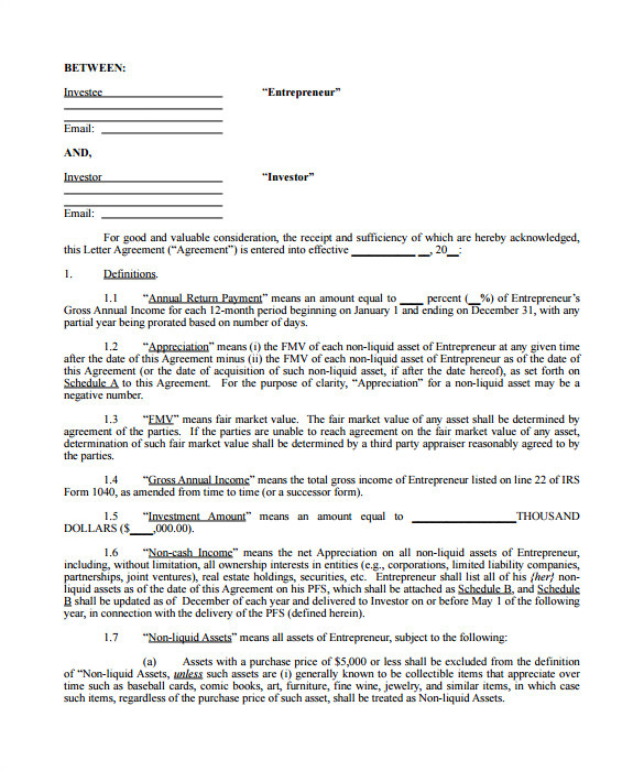 Investment Contract Template 12 Investment Contract Templates Word Pdf Google Docs