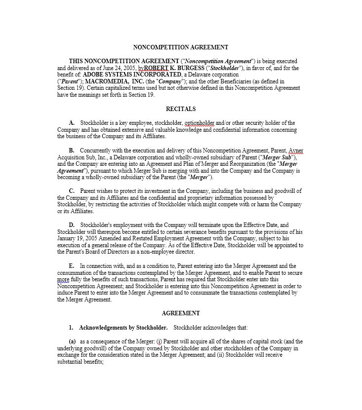 Key Holding Contract Template 39 Ready to Use Non Compete Agreement Templates ᐅ Template Lab